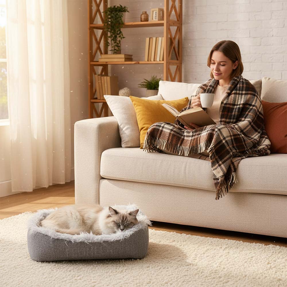 Kuschelnest 2in1 für Katzen – Bild 12