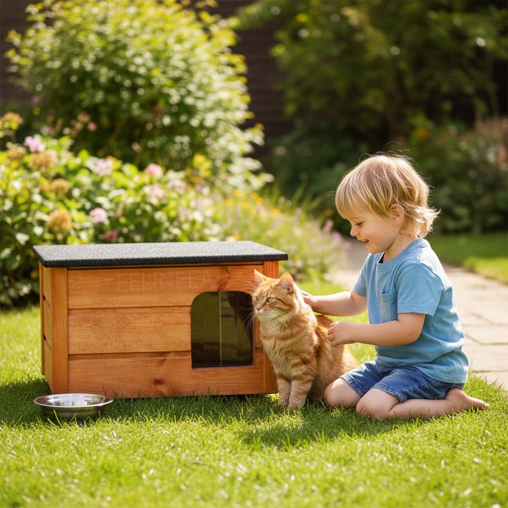 Isoliertes Katzenhaus für draußen WarmShelter – Bild 14