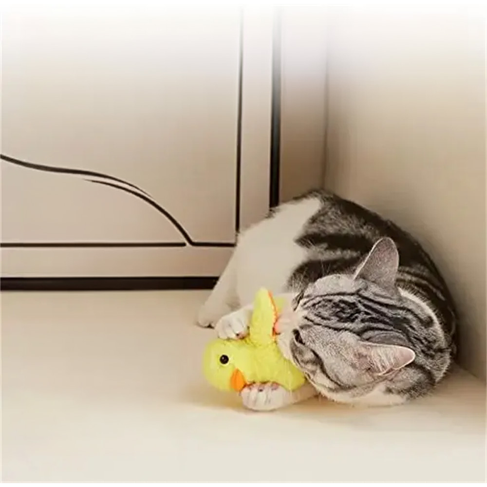 Interaktive Ente für Katzen mit Bewegung und Geräuschen