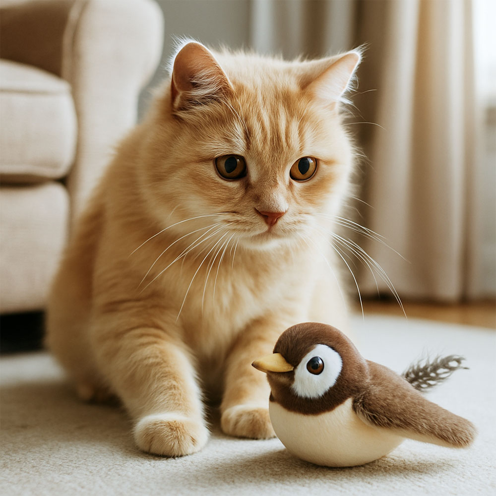 Sanftes Katzenspielzeug für ruhige und ältere Katzen