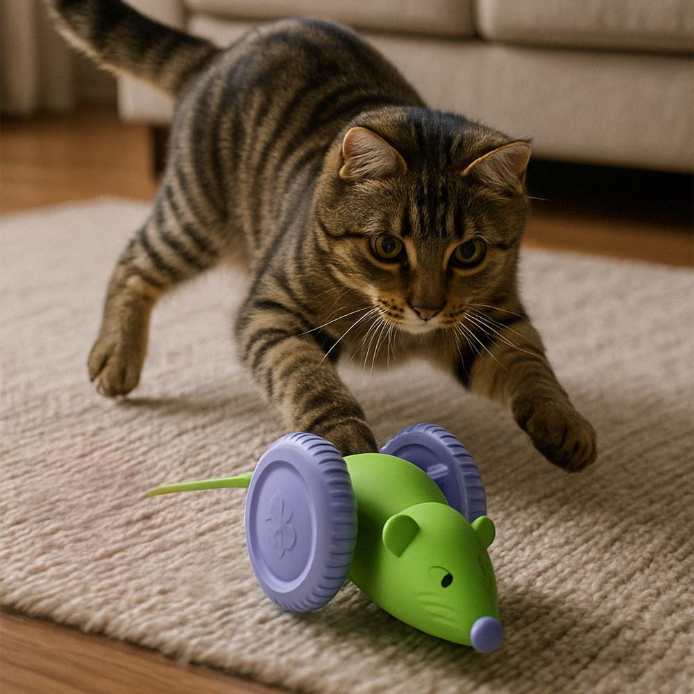 Katzenspielzeug mit blinkendem Schwanz